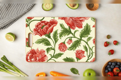 Red &amp; Green Vintage Flowers Cutting Boards sublimation Desig Product Image 3