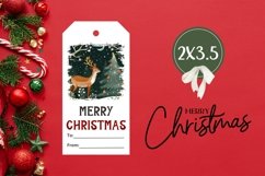 Cozy Winter Gift Tags, Christmas Deer Gift Tag Template Product Image 3