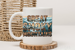 Great Smoky Mountains PNG, Vintage National Park Bear Design Product Image 3