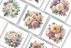 Flower Bouquet | Watercolour Clipart PNG Product Image 3