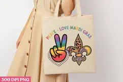 Peace, love, Mardi Gras PNG, Mardi Gras Sublimation PNG Product Image 3