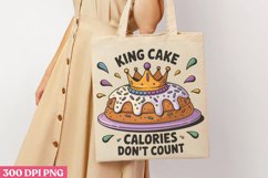 King Cake Calories Dont PNG, Mardi Gras Sublimation PNG Product Image 3