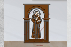 Multilayer San Antonio Padua SVG Laser Cut File 3D Layered Product Image 2