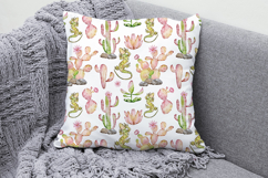 Watercolor Cactus Seamless Pattern Product Image 3
