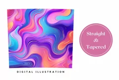 Liquid Paint Tumbler Wrap, Colorful Tumbler Sublimation Product Image 3