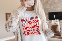 Flip Flop Fireworks Freedom PNG T-Shirt|4th of July PNG Subl Product Image 9