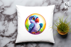 Colorful Tropical Parrot Clipart Sublimation PNG Product Image 3