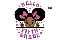 Hello Fifth Grade Girl SVG PNG JPG PDF DXF EPS AI | Product Image 3