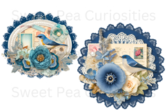 Flowers, Bird Material, Ephemera, PNG, Junk Journal, clipart Product Image 3
