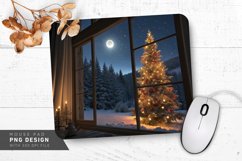 Winter Wonderland Through the Window Mouse Pad PNG Design Product Image 1