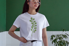 Leaf Stem Embroidery Design Nature-Inspired Pattern Product Image 3