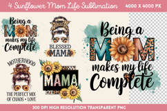 Sunflower Mom Life Sublimation PNG Product Image 1