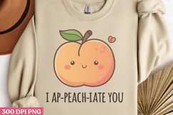 I Ap peach iate You PNG, Valentine Puns Sublimation PNG Product Image 3
