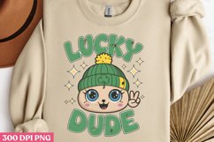 Lucky Dude PNG, Groovy ST Patricks Sublimation PNG Product Image 3