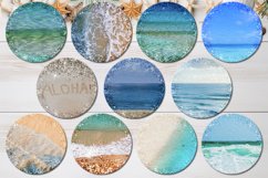 #BeachLife Blue Aqua | 21 round earring sublimation designs Product Image 3