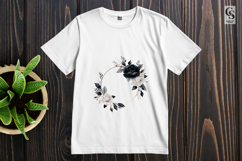 Elegant Floral Wreath Watercolor Clipart Sublimation PNG Product Image 2