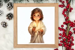 Christmas Baby Jesus Watercolor Clipart, Christmas Baby Jesu Product Image 3