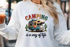 CAMPING is a way of life PNG, Retro Camping Sublimation PNG Product Image 3