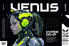 Clockyn - Futuristic &amp; Bold Expanded Typeface Product Image 3