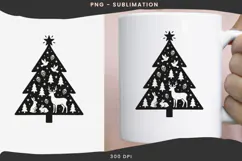 Christmas tree silhouette png design for T-shirts Product Image 3