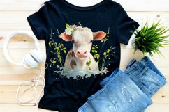 8 Cow Watercolor Sublimation Bundle Png Transparent Product Image 2