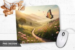 Enchanting Butterfly Valley Mouse Pad PNG design Product Image 1