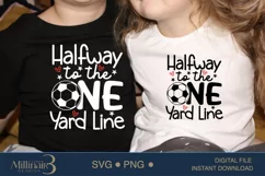 Halfway to the One Yard Line Svg Footbal,Baby SVG Product Image 3