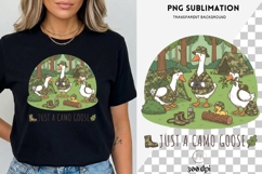Camo Goose PNG | Camping Goose Clipart | Funny Outdoor Goose Product Image 3