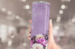 Flowers and Diamond Tumbler Sublimation | Seamless Wrap Product Image 3