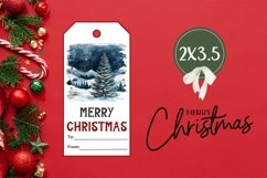 Christmas Night Gift Tags, Winter Forest Gift Tag Designs Product Image 3