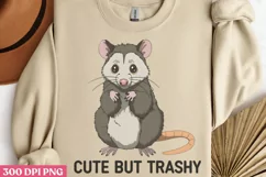 Cute but trashy PNG, Funny Sarcastic Animal Quotes PN Product Image 3