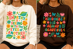 Kindness Blooms Floral SVG Positive Quote PNG Product Image 3
