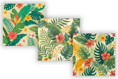 Tropical Leaves and Flowers Seamless Pattern, Monstera Product Image 3