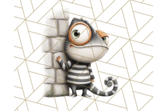 Cute Animals in Jail Clipart PNG, Funny Prisoner Critters Product Image 3