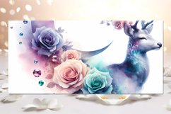 Moon, flowers &amp; Deers | Sublimation Mug design bundle, PNG Product Image 3