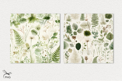 Botanical patternl digital paper, background clipart Product Image 3