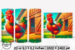 Rooster sublimation, Farm tumbler Product Image 1