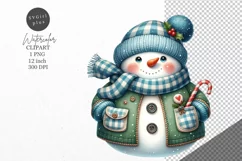 Christmas clipart, Snowman clipart, Winter sublimation Product Image 1