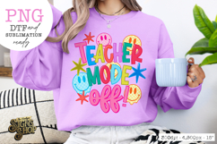 Teacher Mode Off PNG, Preppy Bow Teacher Design Product Image 5