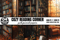 Cozy Reading Corner Junk Journal Paper PNG Product Image 1