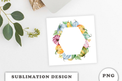 Watercolor Autumn Pumpkins Frame png Product Image 3