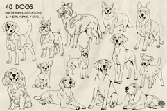 Dogs line art collection Svg Png Eps Product Image 3
