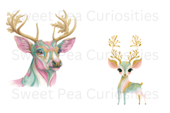Christmas, Reindeer, Ephemera, PNG, Clipart, Junk Journal Product Image 3