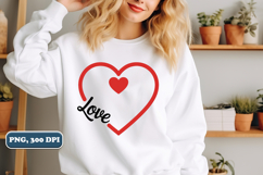 Love Heart PNG, Valentine's Day PNG, Sublimation png Product Image 3