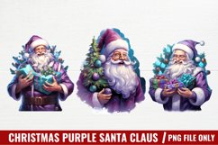 Christmas Purple Santa Claus Sublimation Product Image 1