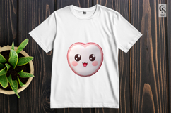 Cute Smiling Heart Face Clipart Sublimation PNG Product Image 3