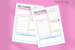 Aesthetic Cute Daily Planner Template Editable in Canva, Product Image 2