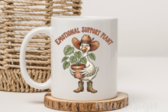 Emotional Support Plant PNG, Funny Goose Cowboy Sublimation Product Image 4