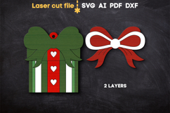 Christmas Ornament Present SVG laser cut file for Glowforge Product Image 3