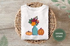 Hand Drawn Fall Illustration, Cartoon Fall Pumpkins PNG Product Image 3